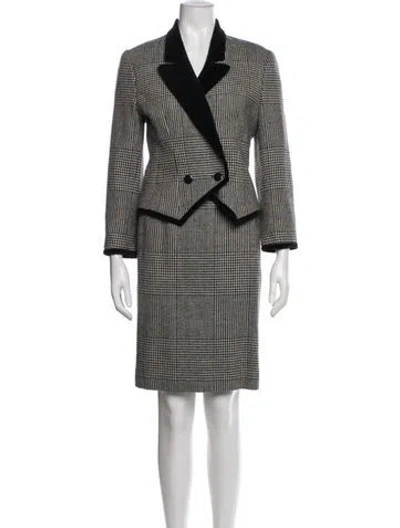 Pre-owned Louis Fèraud Vintage Wool Skirt Suit In Grey