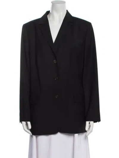Pre-owned Louis Fèraud Virgin Wool Blazer In Black