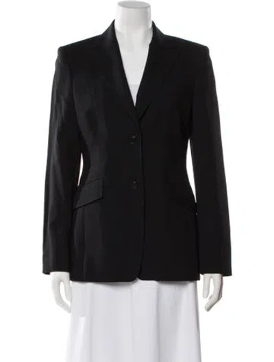 Pre-owned Louis Fèraud Virgin Wool Blazer In Black
