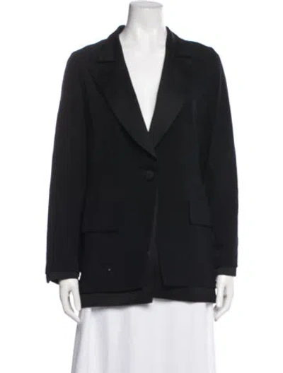 Pre-owned Louis Fèraud Virgin Wool Blazer In Black