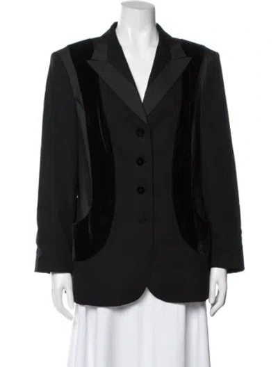 Pre-owned Louis Fèraud Virgin Wool Blazer In Black