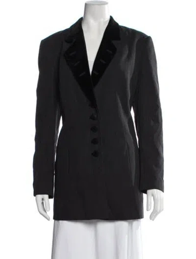 Pre-owned Louis Fèraud Virgin Wool Blazer In Black