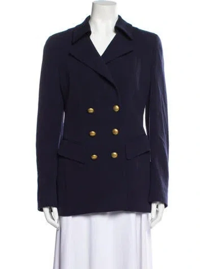 Pre-owned Louis Fèraud Virgin Wool Blazer In Blue