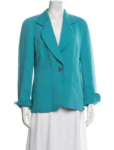 Pre-owned Louis Fèraud Virgin Wool Blazer In Blue