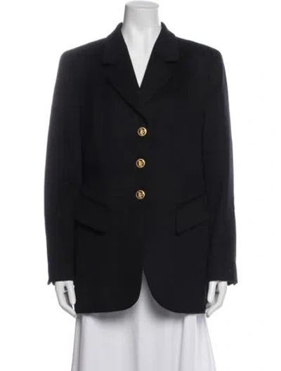 Pre-owned Louis Fèraud Virgin Wool Blazer In Blue
