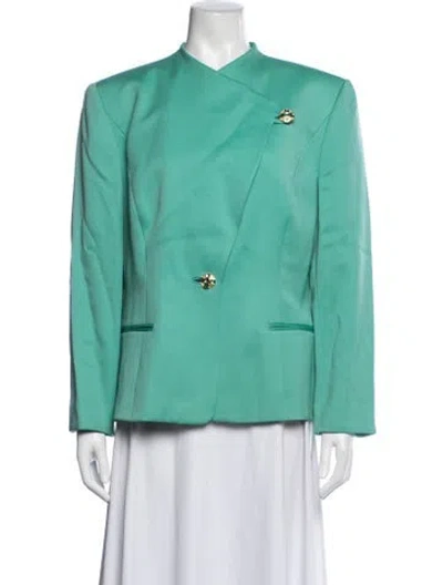 Pre-owned Louis Fèraud Virgin Wool Blazer In Green