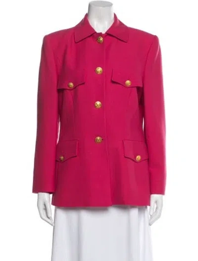 Pre-owned Louis Fèraud Virgin Wool Blazer In Pink