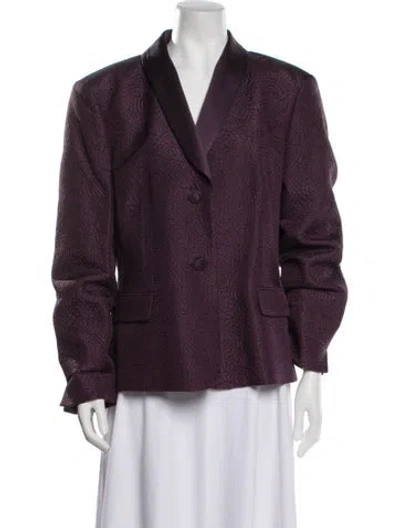 Pre-owned Louis Fèraud Virgin Wool Blazer In Purple