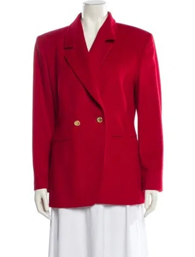 Pre-owned Louis Fèraud Virgin Wool Blazer In Red