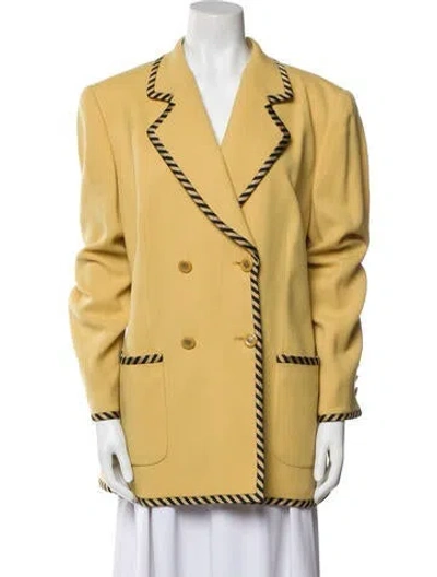 Pre-owned Louis Fèraud Virgin Wool Blazer In Yellow