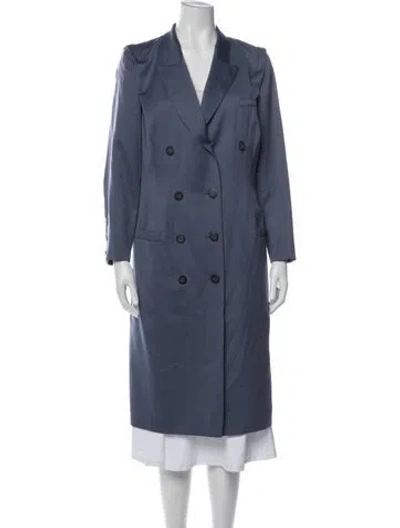 Pre-owned Louis Fèraud Virgin Wool Coat In Blue