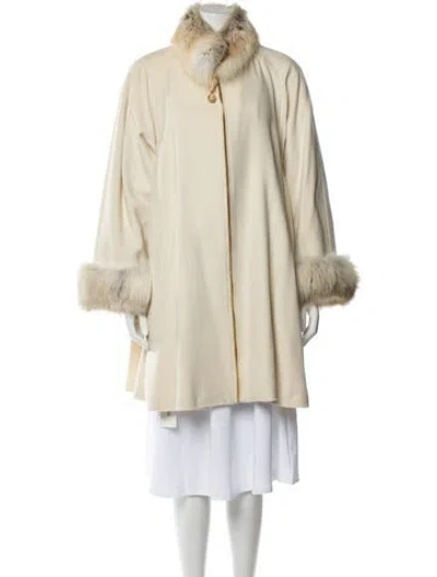Pre-owned Louis Fèraud Virgin Wool Coat In Neutrals
