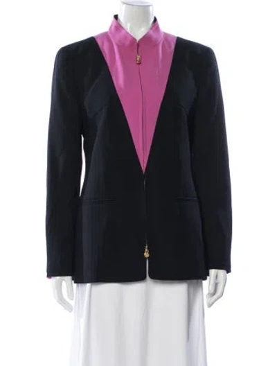 Pre-owned Louis Fèraud Virgin Wool Jacket In Blue