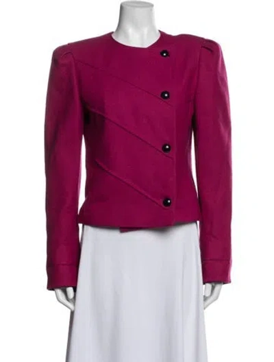 Pre-owned Louis Fèraud Virgin Wool Jacket In Pink