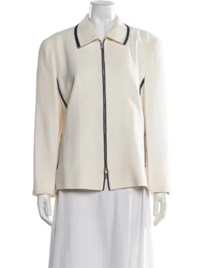 Pre-owned Louis Fèraud Virgin Wool Jacket In White