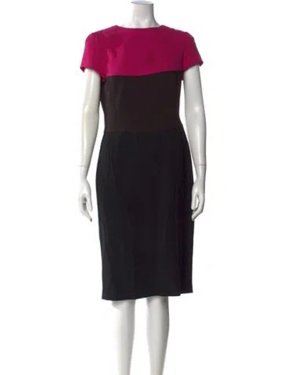 Pre-owned Louis Fèraud Virgin Wool Knee-length Dress In Black