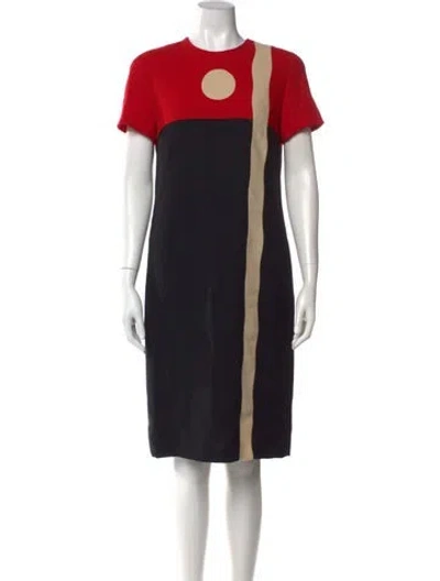 Pre-owned Louis Fèraud Virgin Wool Knee-length Dress In Multi