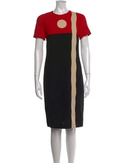 Pre-owned Louis Fèraud Virgin Wool Knee-length Dress In Red