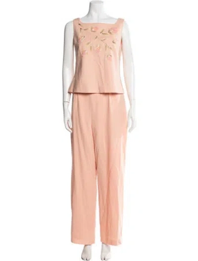 Pre-owned Louis Fèraud Virgin Wool Pant Set In Orange