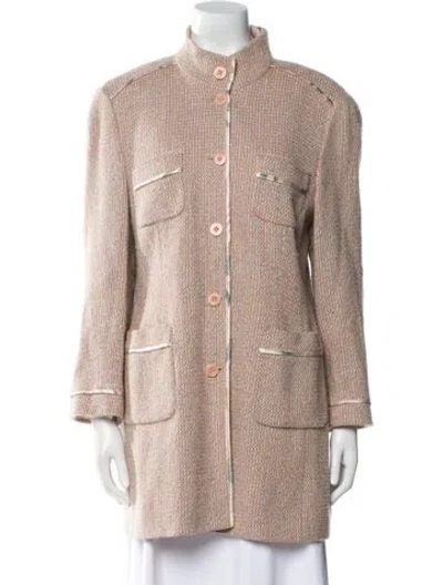 Pre-owned Louis Fèraud Virgin Wool Printed Jacket In Neutral