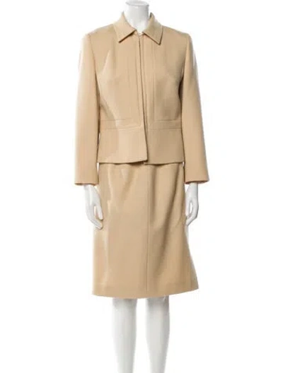 Pre-owned Louis Fèraud Virgin Wool Skirt Suit In Neutral
