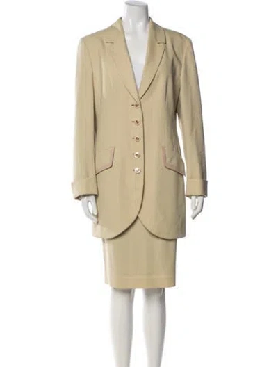 Pre-owned Louis Fèraud Virgin Wool Skirt Suit In Neutral