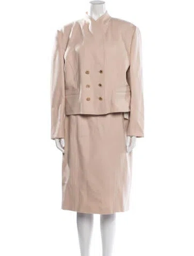 Pre-owned Louis Fèraud Virgin Wool Skirt Suit In Neutrals
