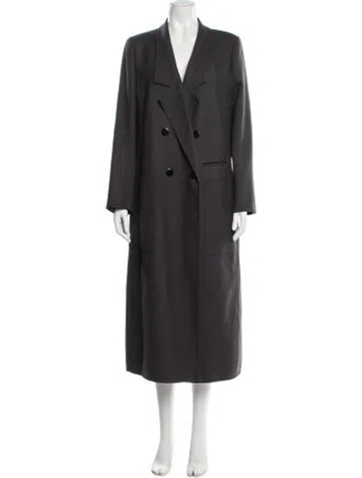 Pre-owned Louis Fèraud Virgin Wool Trench Coat In Gray