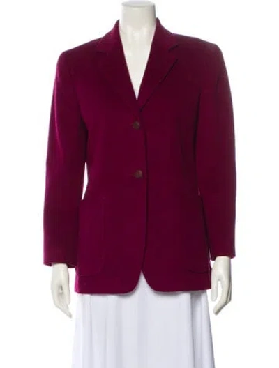 Pre-owned Louis Fèraud Wool Blazer In Burgundy