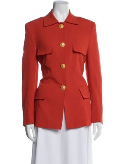 Pre-owned Louis Fèraud Wool Blazer In Orange