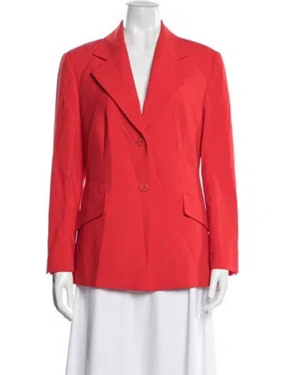 Pre-owned Louis Fèraud Wool Blazer In Orange