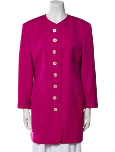 Pre-owned Louis Fèraud Wool Coat In Pink