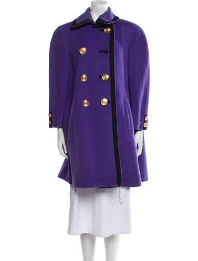 Pre-owned Louis Fèraud Wool Coat In Purple