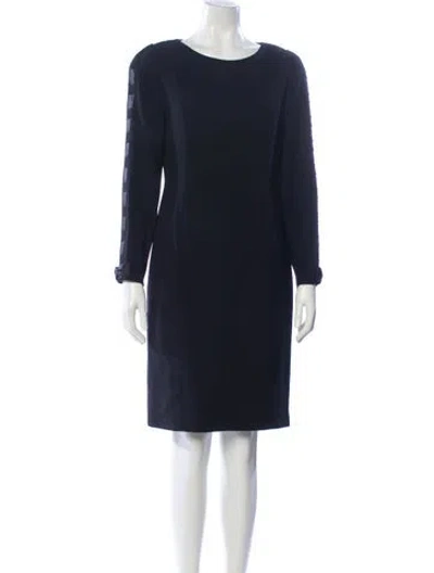 Pre-owned Louis Fèraud Wool Knee-length Dress In Black