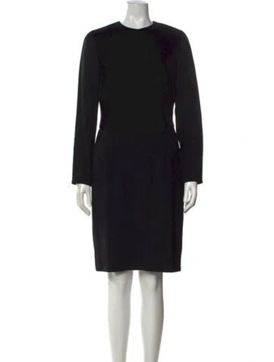 Pre-owned Louis Fèraud Wool Knee-length Dress In Black