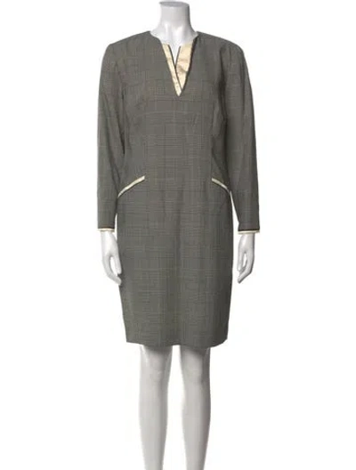 Pre-owned Louis Fèraud Wool Knee-length Dress In Black