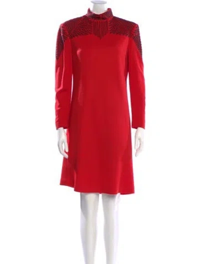 Pre-owned Louis Fèraud Wool Knee-length Dress In Red