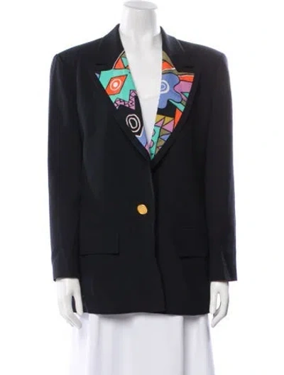 Pre-owned Louis Fèraud Wool Printed Blazer In Black