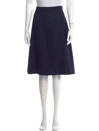 Pre-owned Louis Fèraud Wool Skirt In Blue