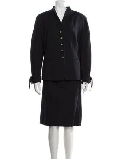 Pre-owned Louis Fèraud Wool Skirt Set In Black