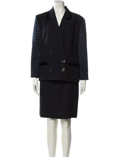 Pre-owned Louis Fèraud Wool Skirt Suit In Black