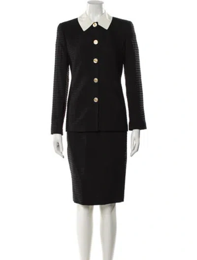 Pre-owned Louis Fèraud Wool Skirt Suit In Black
