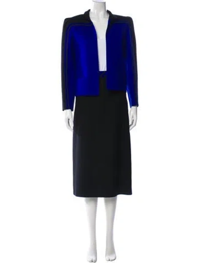 Pre-owned Louis Fèraud Wool Skirt Suit In Blue