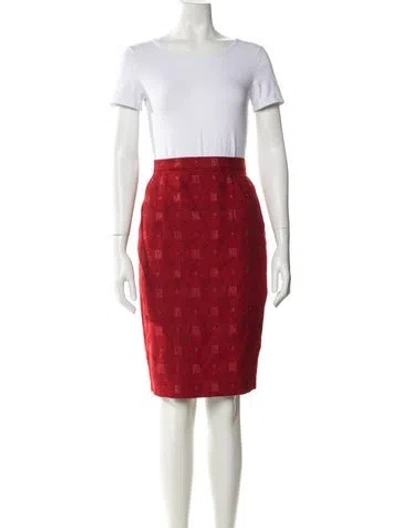 Pre-owned Louis Fèraud Wool Skirt Suit In Red