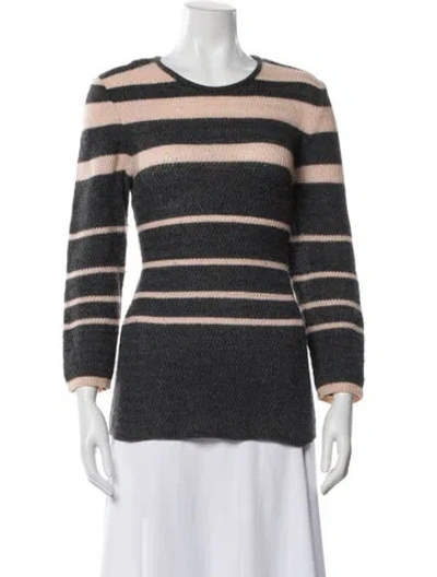 Pre-owned Louis Fèraud Wool Striped Sweater In Gray