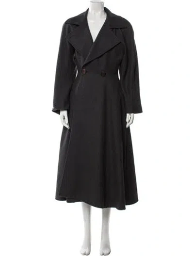 Pre-owned Louis Fèraud Wool Trench Coat In Gray