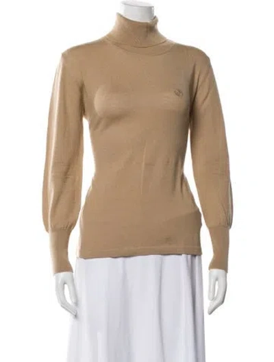 Pre-owned Louis Fèraud Wool Turtleneck Sweater In Neutral