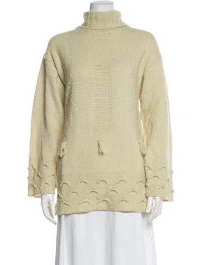 Pre-owned Louis Fèraud Wool Turtleneck Sweater In Neutral