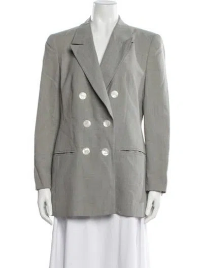 Pre-owned Louis Fèraud Wool Tweed Pattern Blazer In Grey