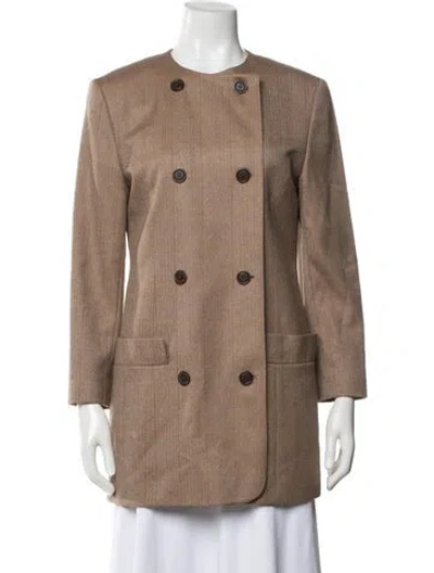 Pre-owned Louis Fèraud Wool Tweed Pattern Blazer In Neutral